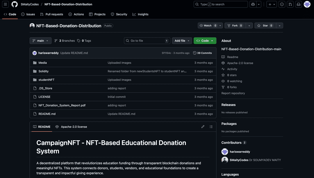 NFT Donation project